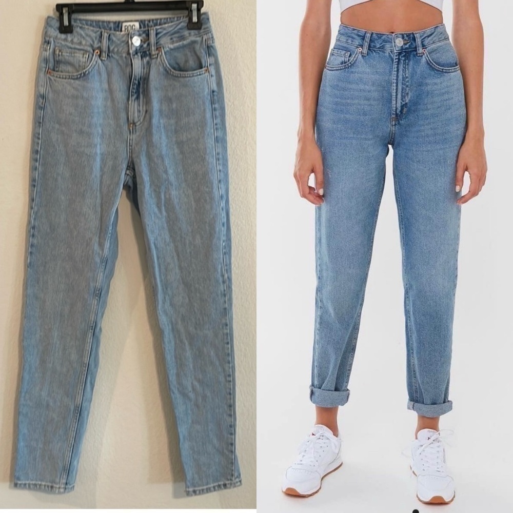 BDG Women’s Mom Jeans 26 X 32  Medium Wash 100% Cotton High Waist Classic Retro